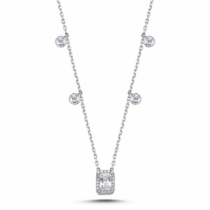 Baguette & CZ Necklace