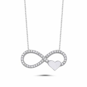 Collier Infinity & coeur CZ