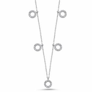 Collier cercle à breloques CZ