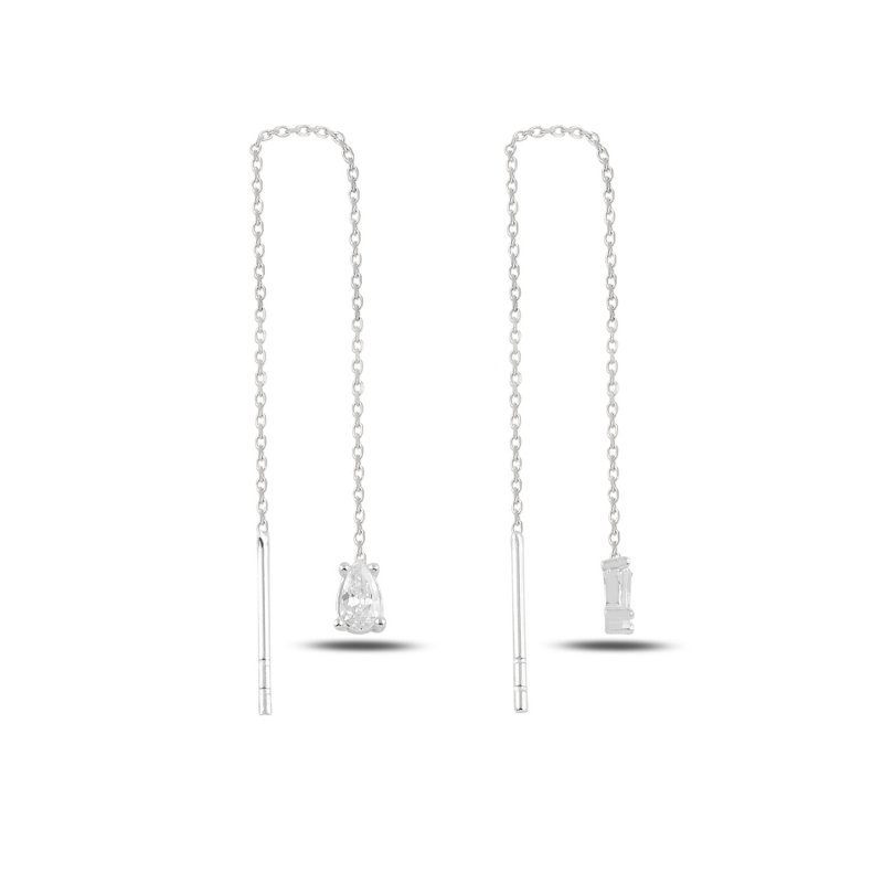 Boucles d’oreilles enfile aiguille CZ