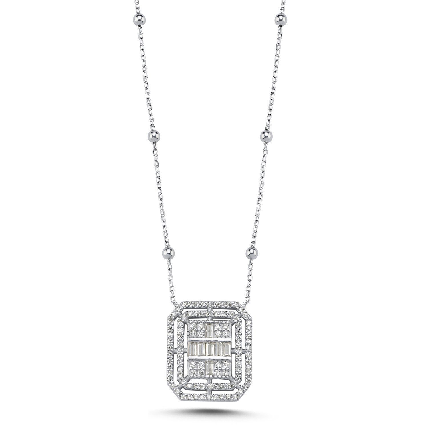 Collier Baguette & CZ