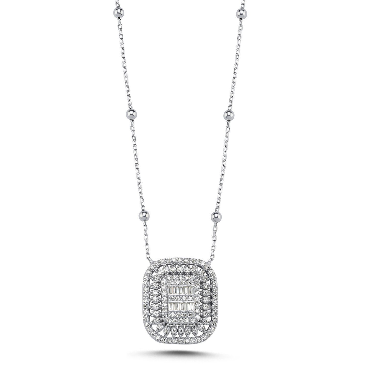 Collier Baguette & CZ